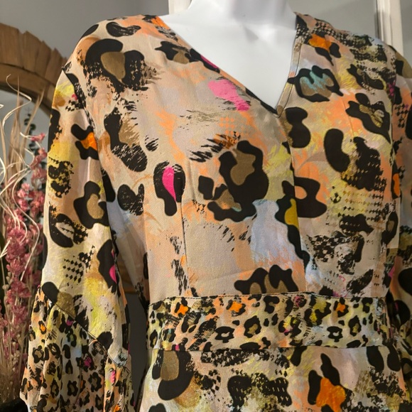 Bl^NK Anthropologie Zadie Leopard Midi Dress S NWT - Picture 9 of 12